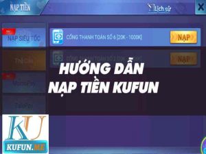 Cách Nạp Momo Vào App KU FUN