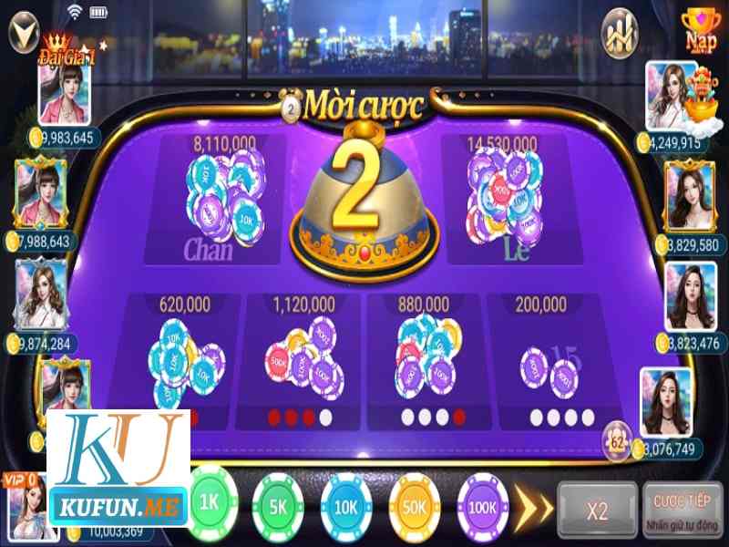 Xóc đĩa đang là hot game tại KU FUN